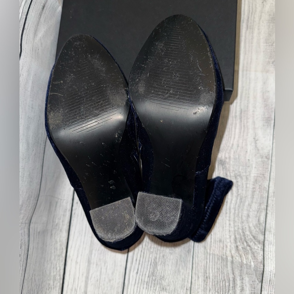Steve Madden Blue Velvet Ankle Boots - Picture 5 of 7